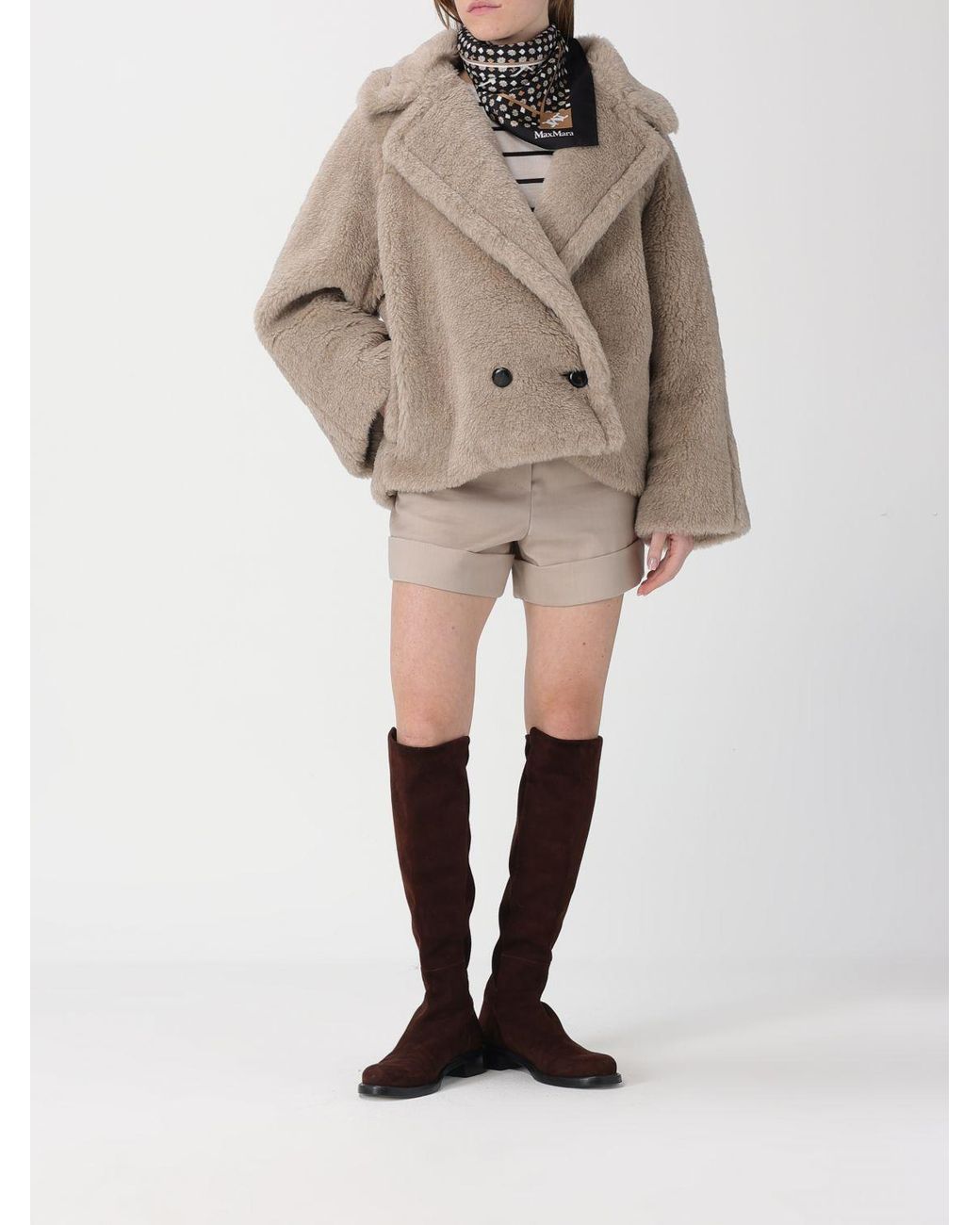 Max Mara Natural Alpaca Blend Coat