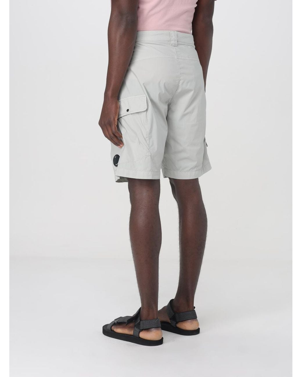 C P Company Gray Lightweight Cargo Shorts for men