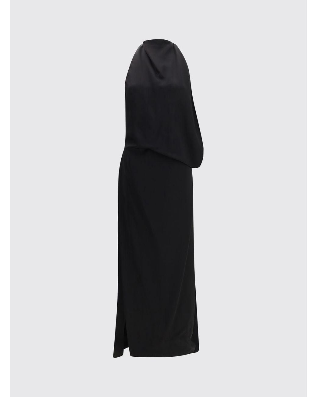 Sportmax Black Dolmen Long Satin Dress