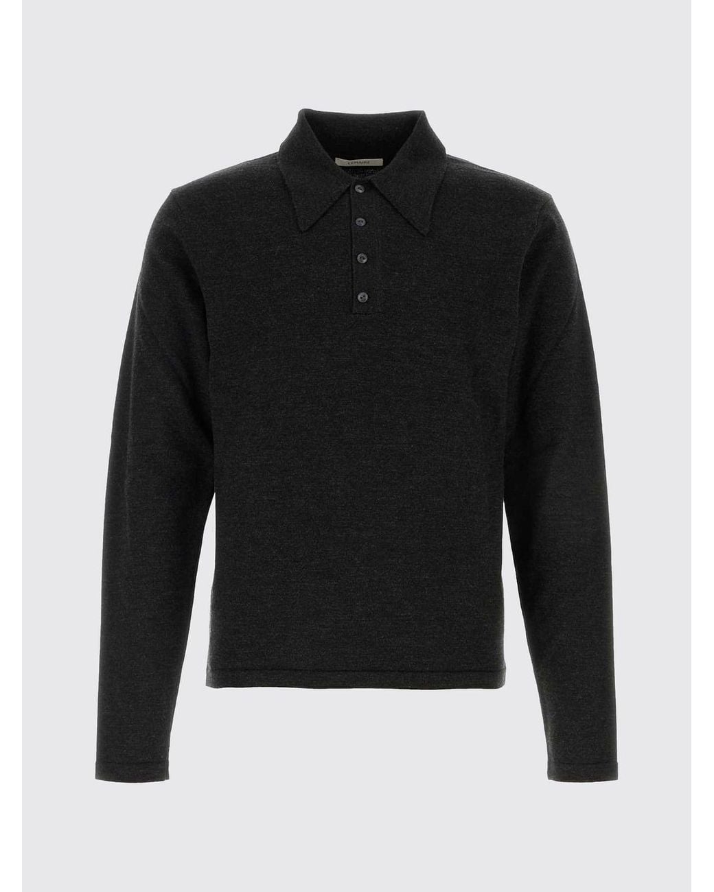Lemaire Blue Long-Sleeved Polo Shirt for men