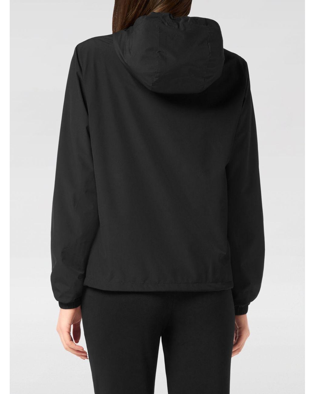 Philipp Plein Black Hooded Windbreaker Jacket