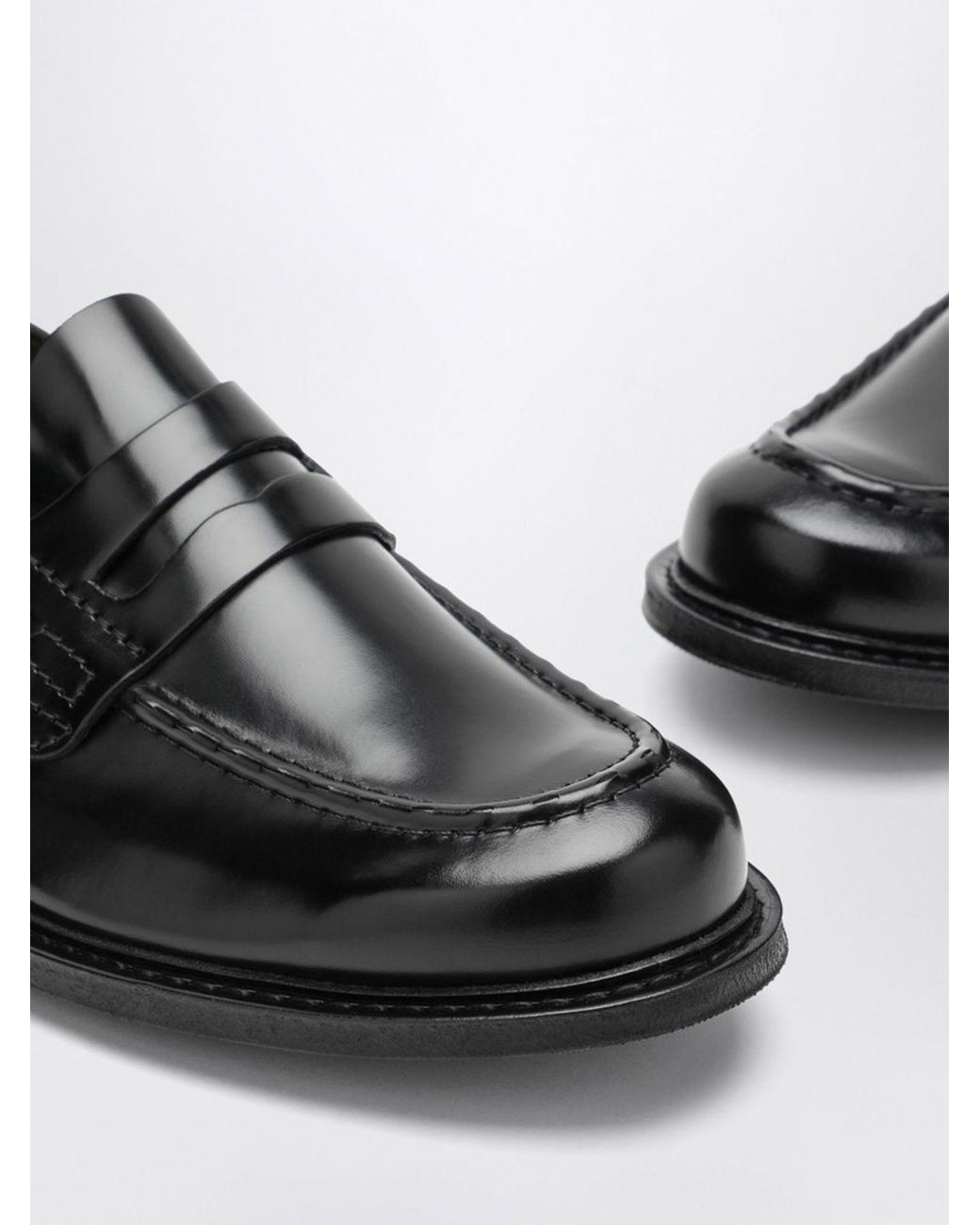 Church's White Farsley R 2.0 Brushed Leather Penny Loafers With Round Toe for men