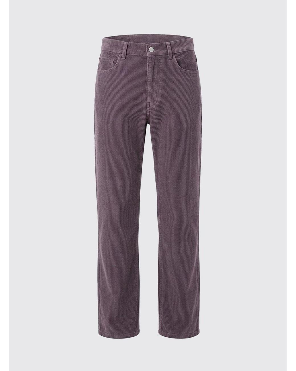 Marni Purple Mid-Rise Flared Cashmere Corduroy Velvet Trousers for men