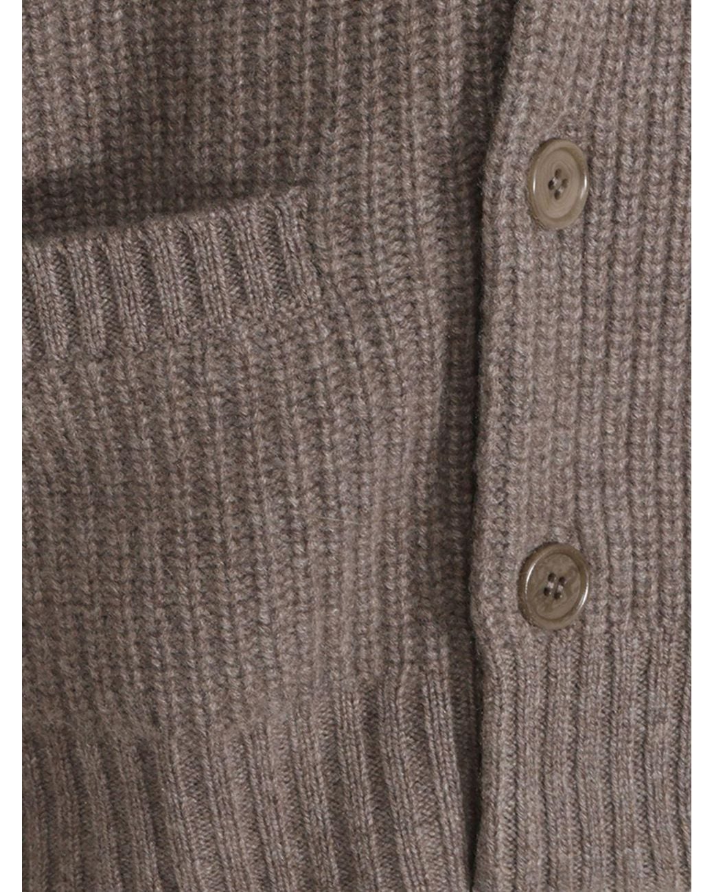 Lisa Yang Brown Double-Breasted V-Neck Cardigan for men