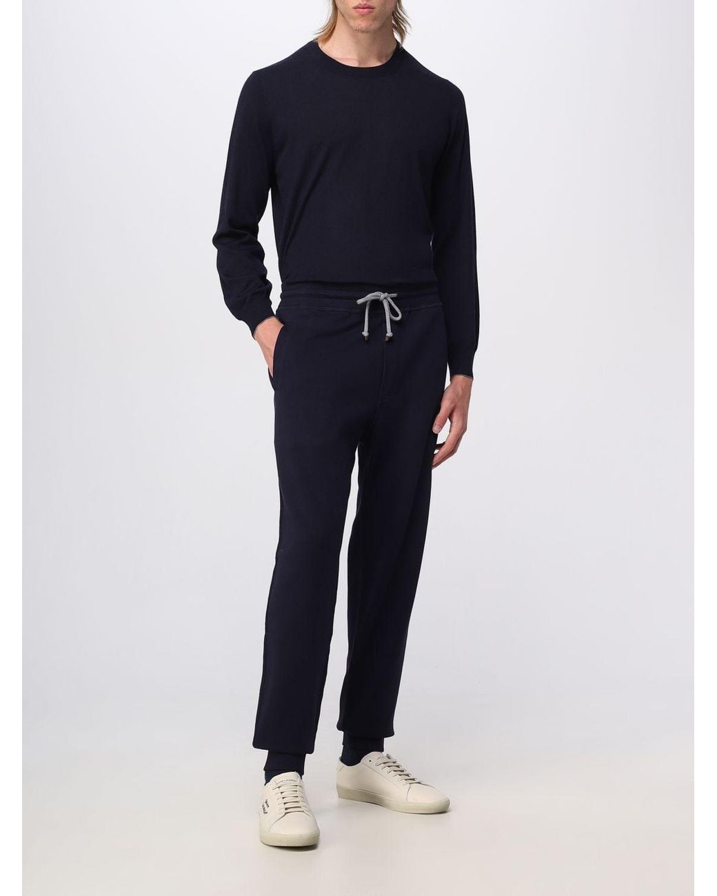 Brunello Cucinelli Blue Jumper for men