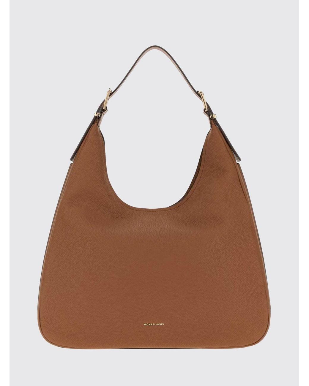 Michael Kors Brown Nolita Large Pebbled Shoulder Bag