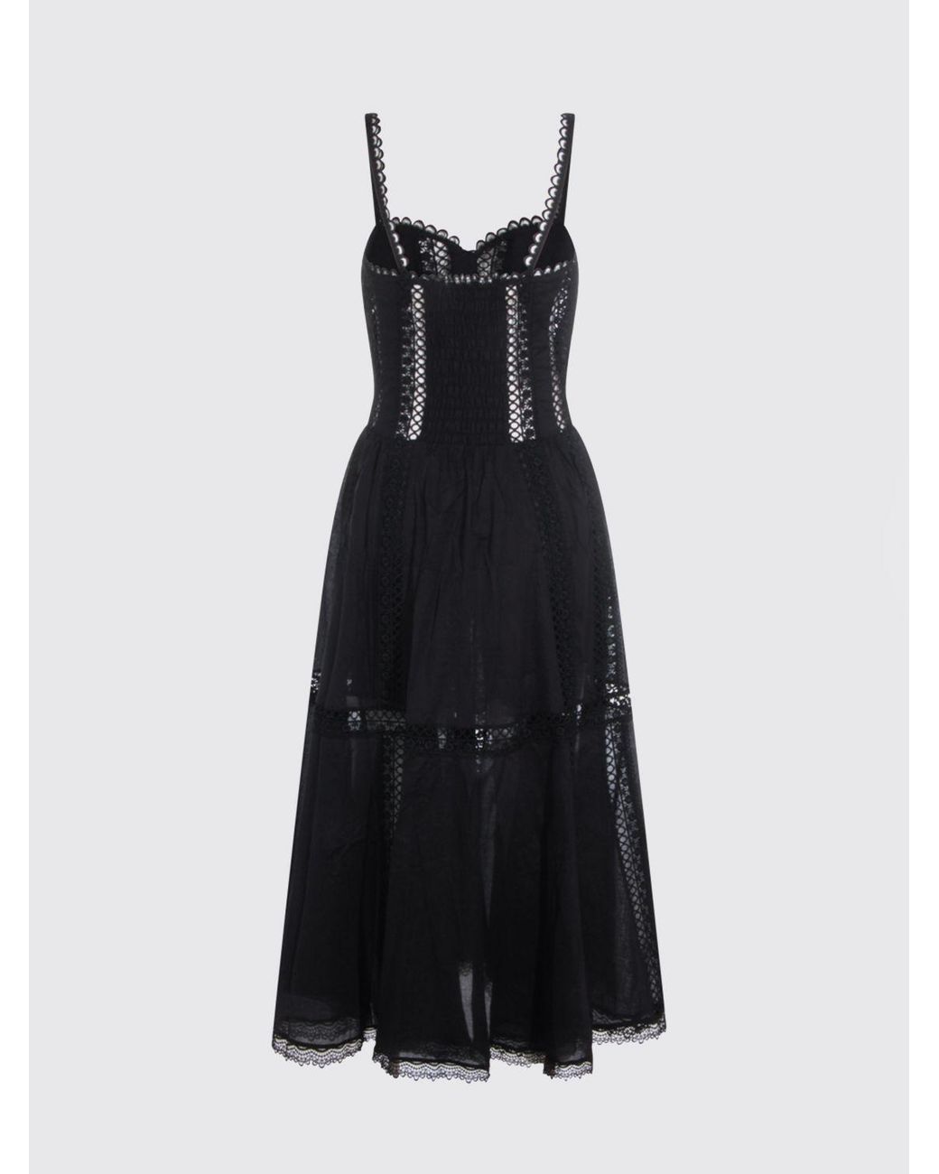 Charo Ruiz Black Defelle Midi Dress Ibiza