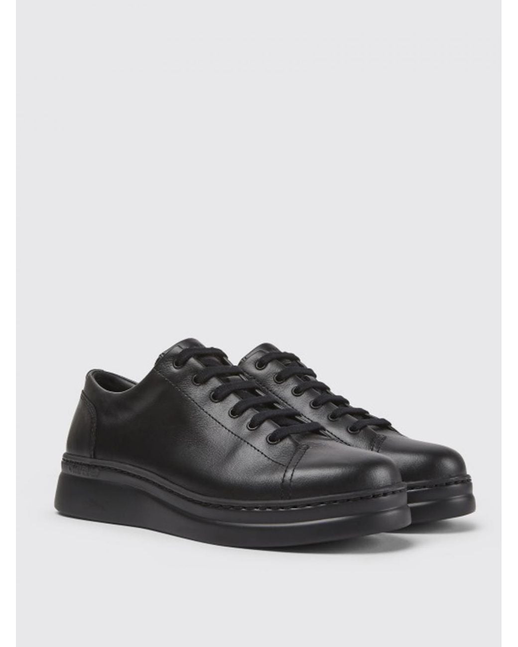 Camper Black Runner Up Sneakers In Calfskin