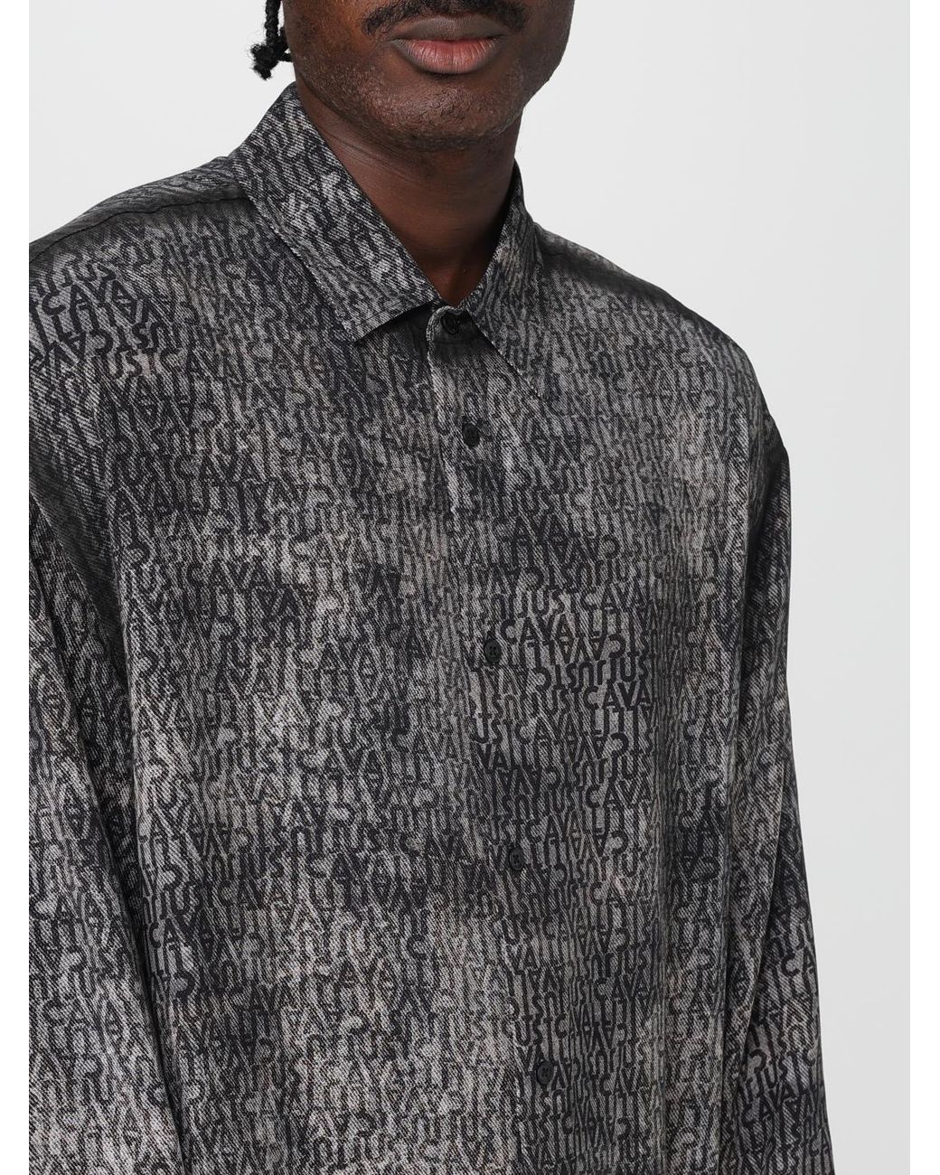 Just Cavalli Gray Shirt for men