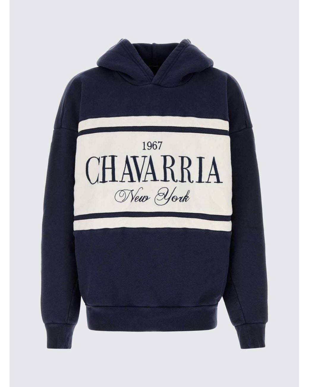 Willy Chavarria Blue Hoodie With Logo for men