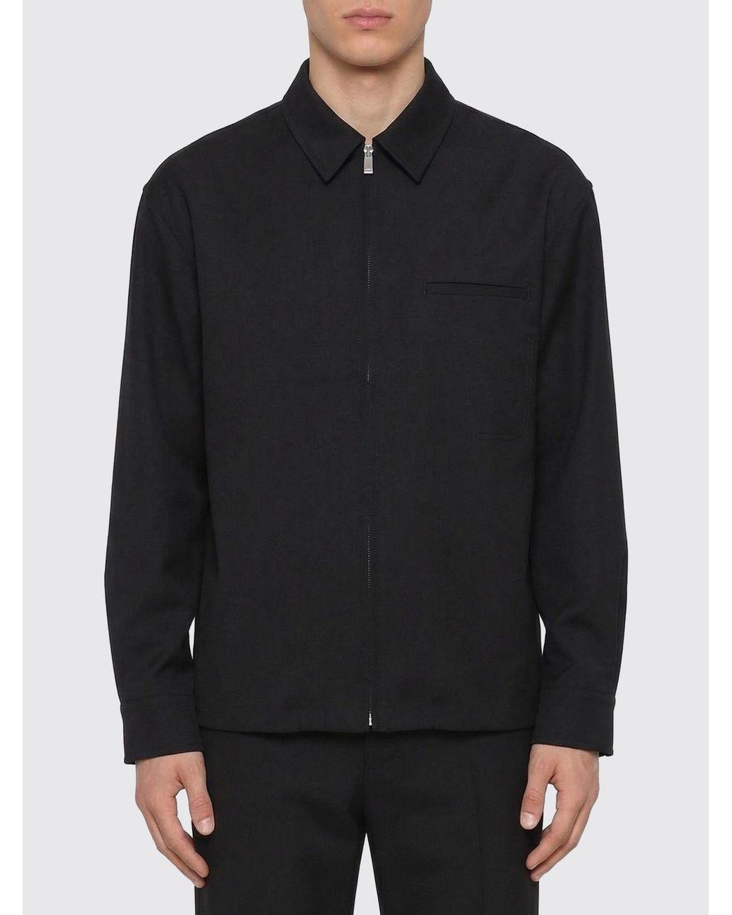 Jacquemus Black The Mecano Wool Blend Shirt for men