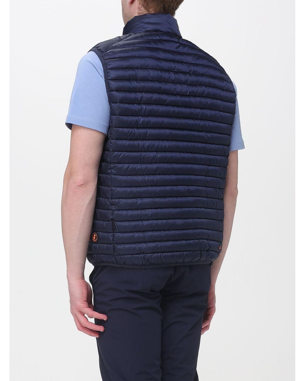 Save The Duck Blue Padded Zip Puffer Jacket for men