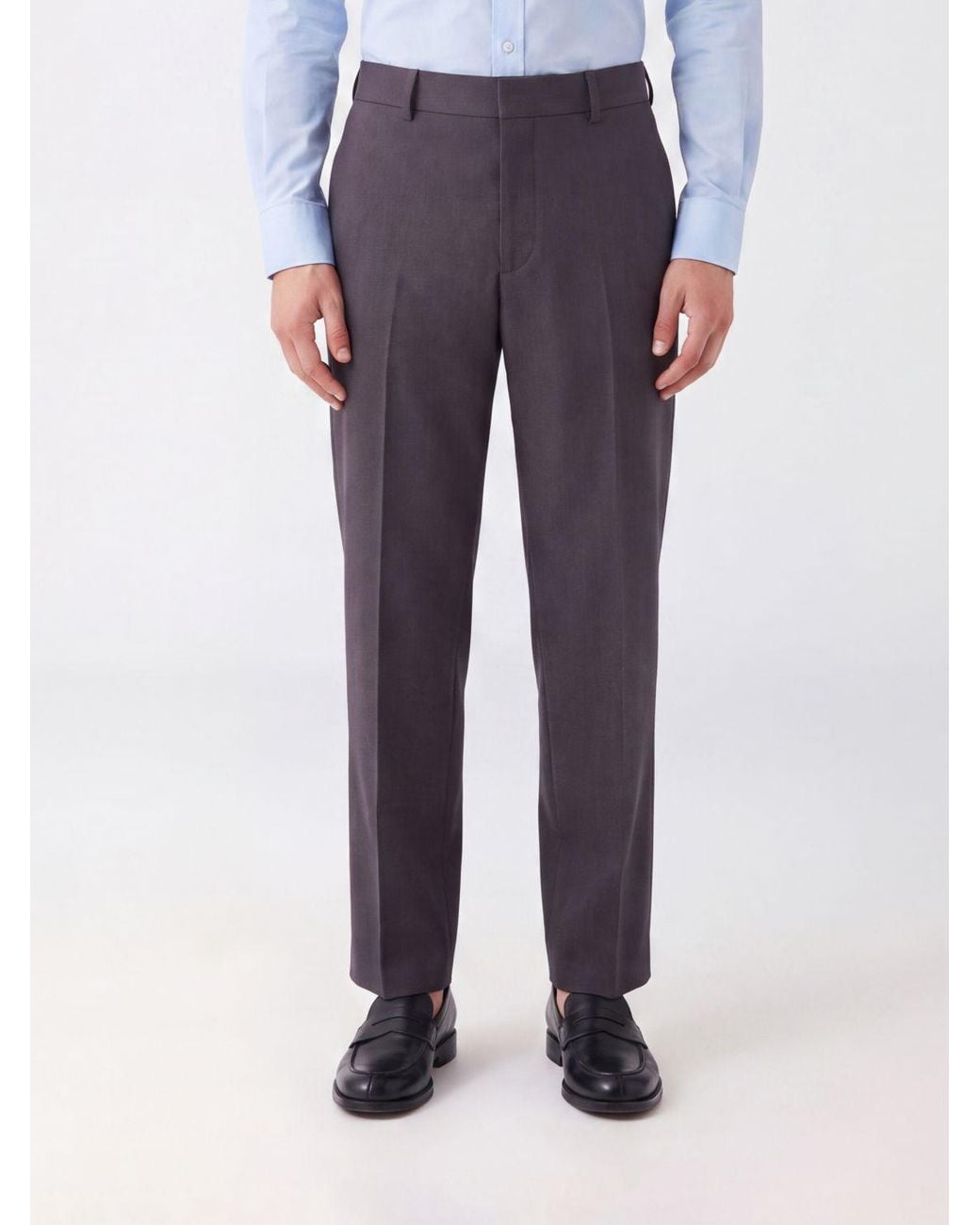 Studio Nicholson Blue Fume Wide-Leg Tailored Trousers for men