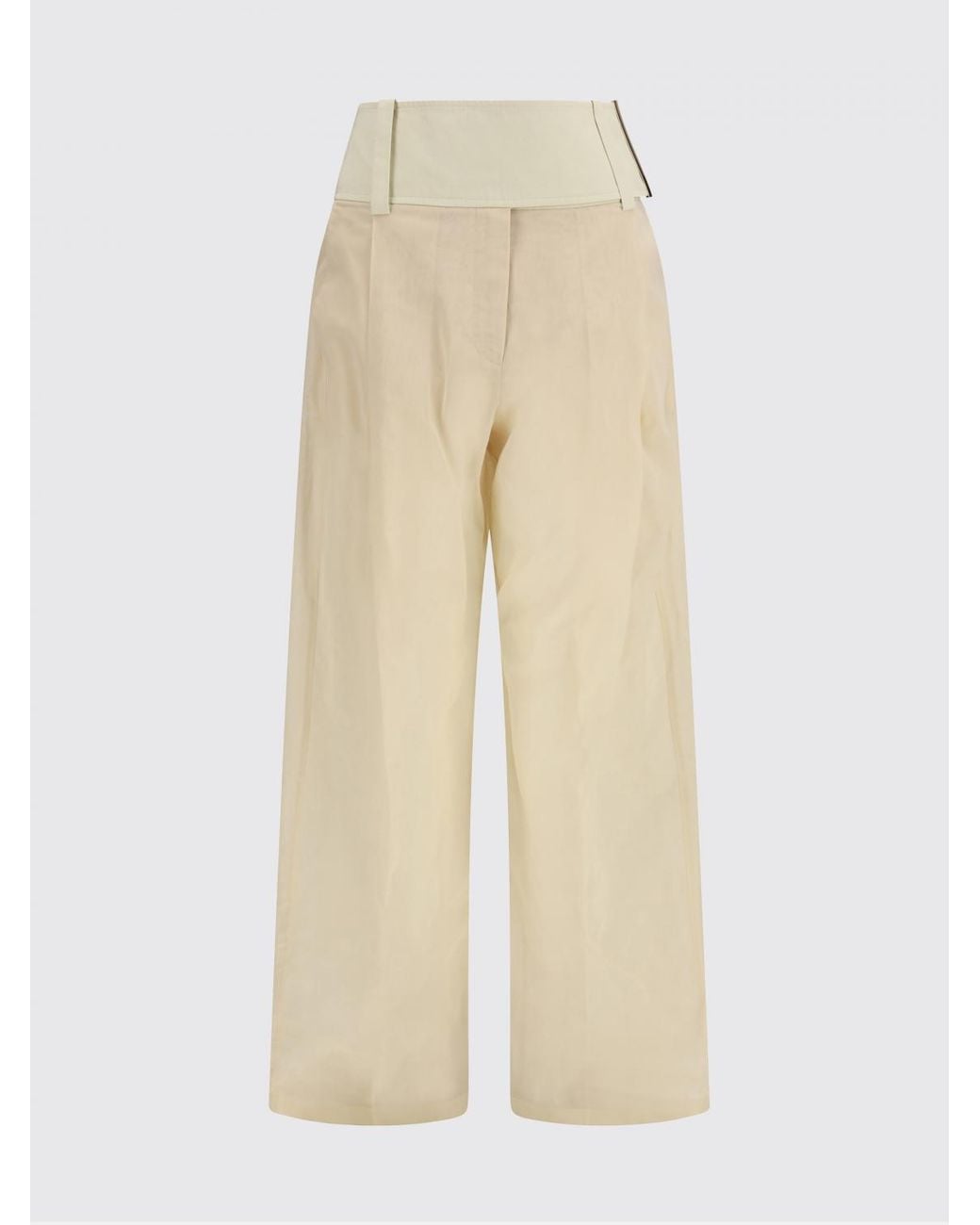 Sportmax Natural Ferito Wide Leg Trousers