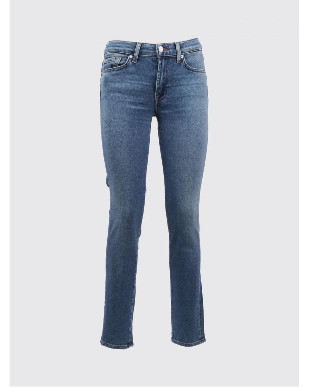 7 For All Mankind Blue Roxanne Slim Fit Denim Jeans