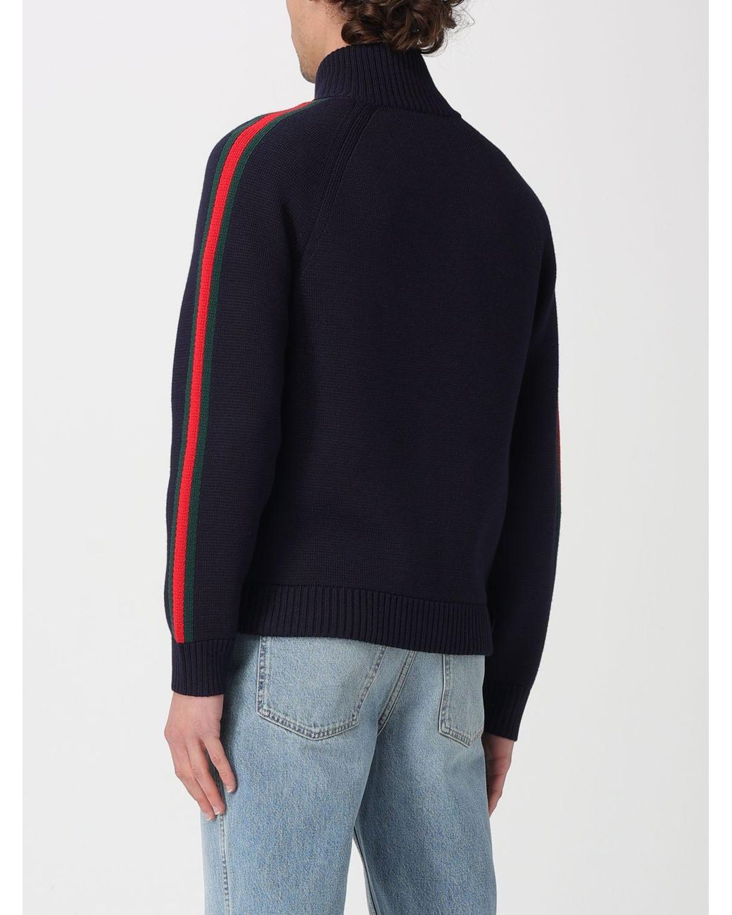 Cardigan En Mélange De Laine Gucci pour homme en coloris Blue