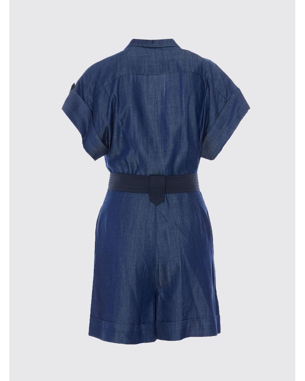 Liu Jo Blue Lyocell Jumpsuit