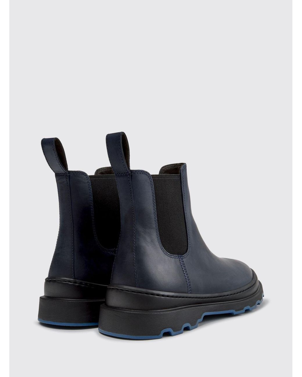 Camper Blue Brutus+ Nubuck Chelsea Boots With Lug Sole for men