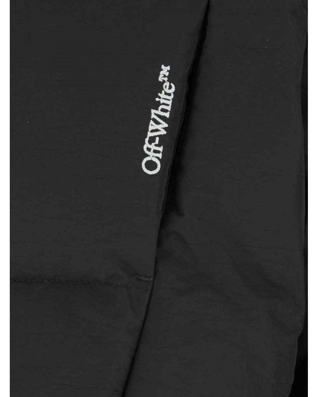 Off-White c/o Virgil Abloh Black Short Quilted Puffer Jacket for men