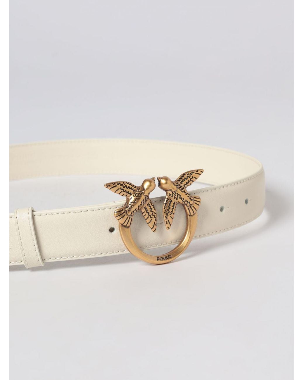 Pinko Natural Love Berry Leather Belt