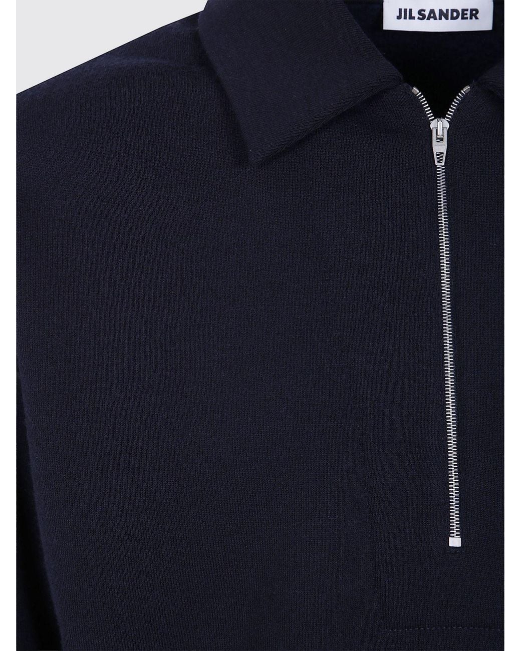 Jil Sander Blue Half-Zip Sweatshirt for men