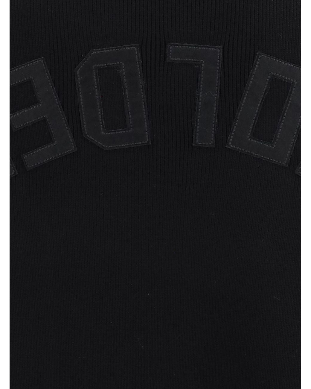 Golden Goose Deluxe Brand Blue Crewneck Cotton-Blend Jumper With Ribbed Trims And Logo for men