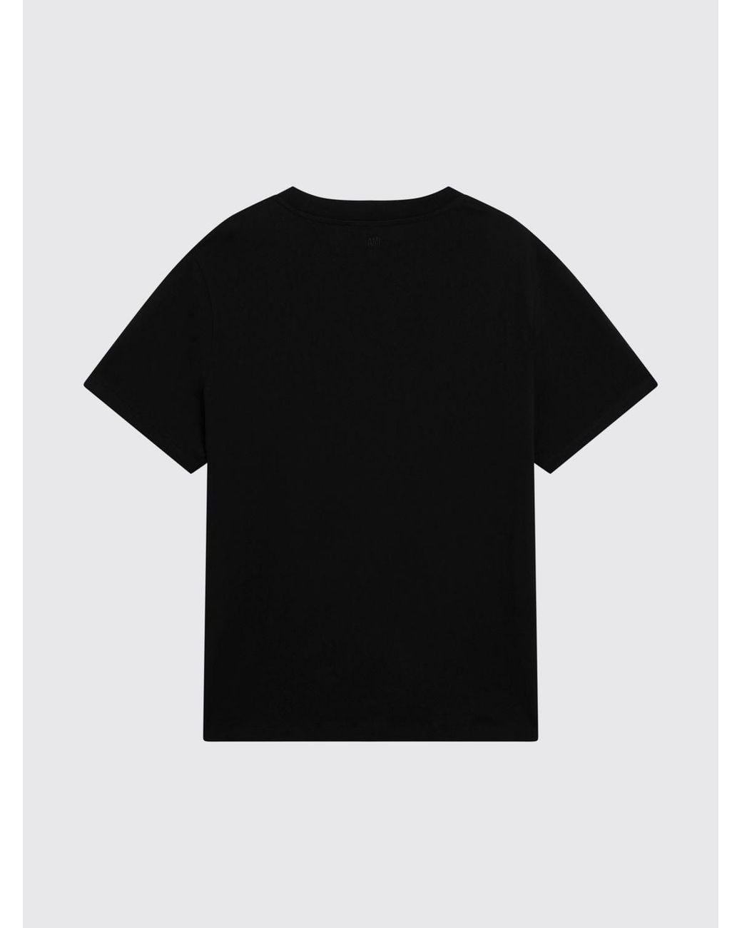 AMI Black Long-Sleeved Organic Cotton T-Shirt With Embroidered Logo for men