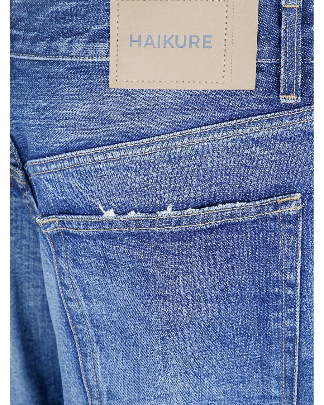 Haikure Blue Mid-Rise Wide Leg Jeans for men