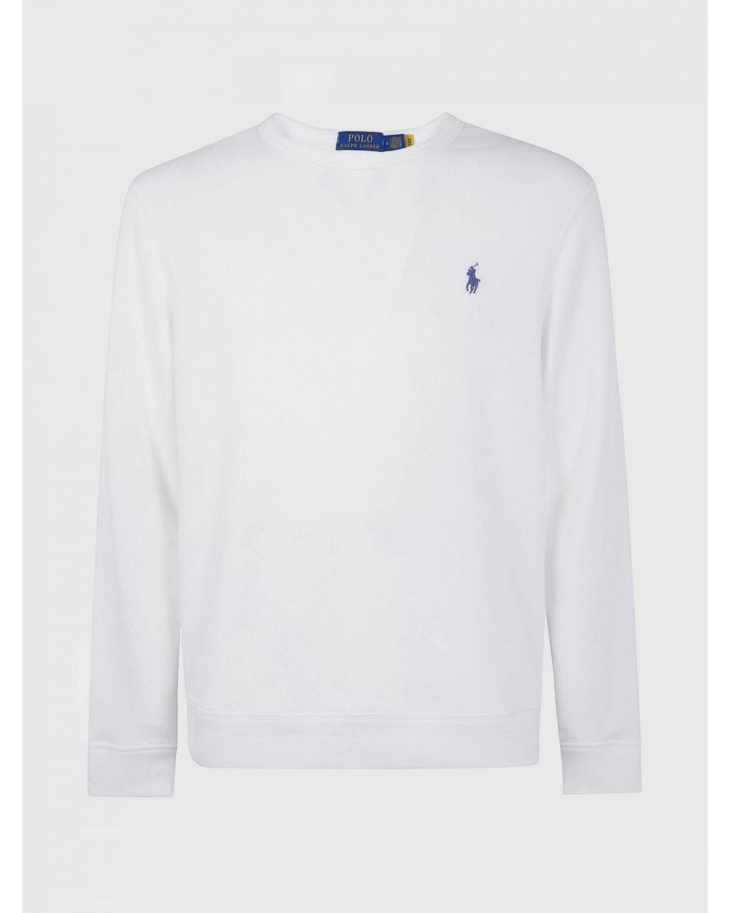 Polo Ralph Lauren White Cotton Blend Crewneck Sweatshirt With Logo for men