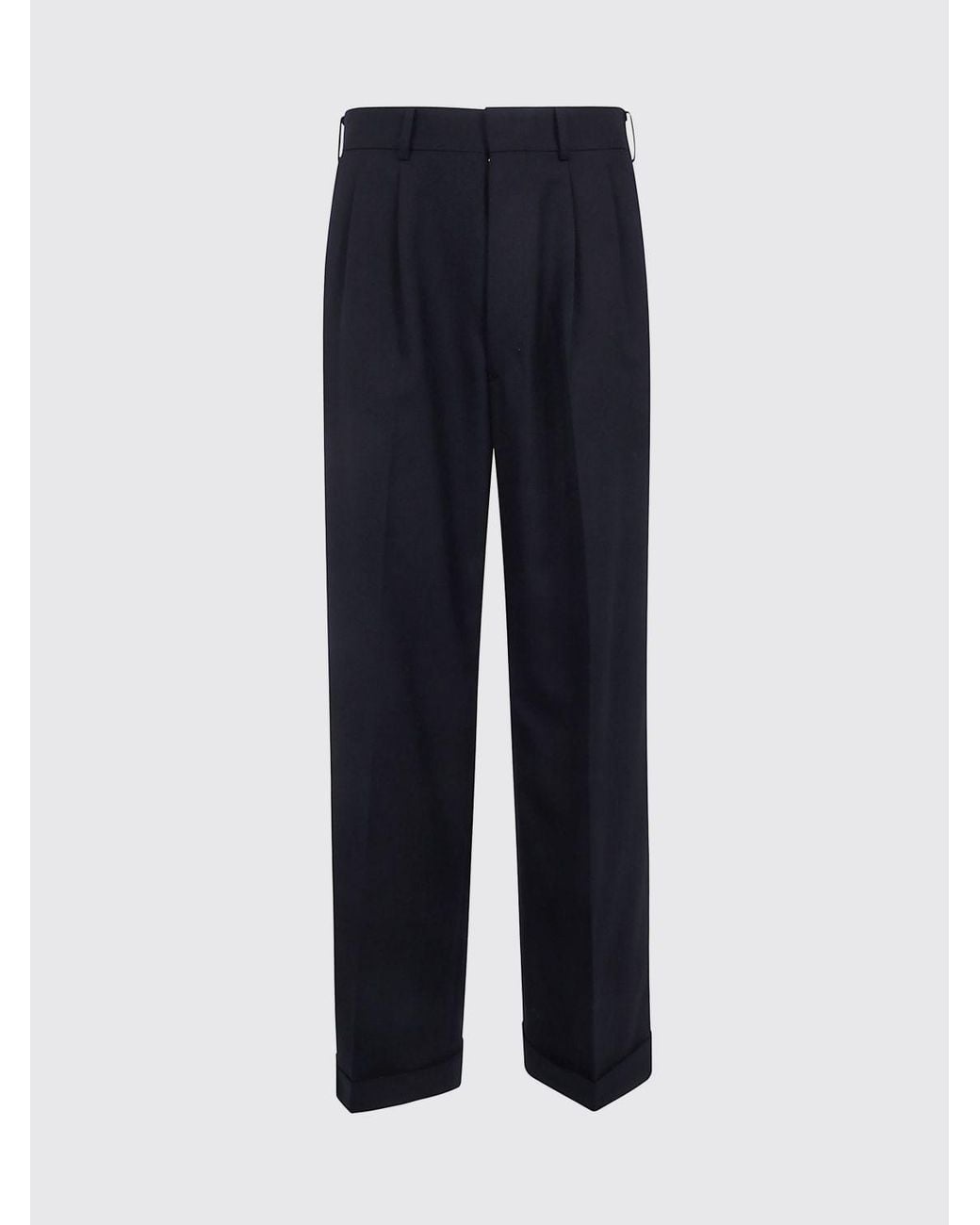 Junya Watanabe Blue Straight-Leg Pleated Wool Tailored Trousers for men