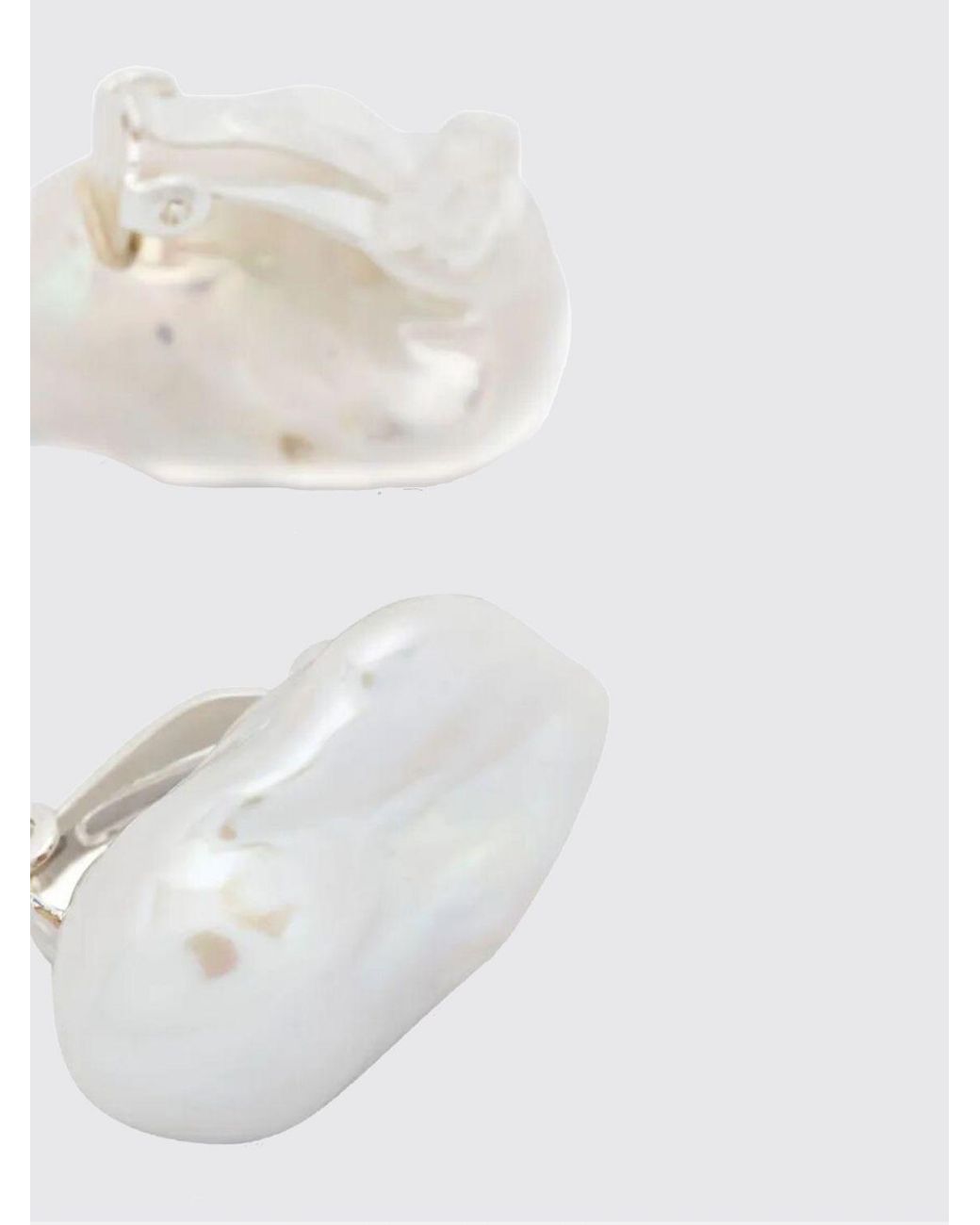 Monies White Barockperlenohrringe