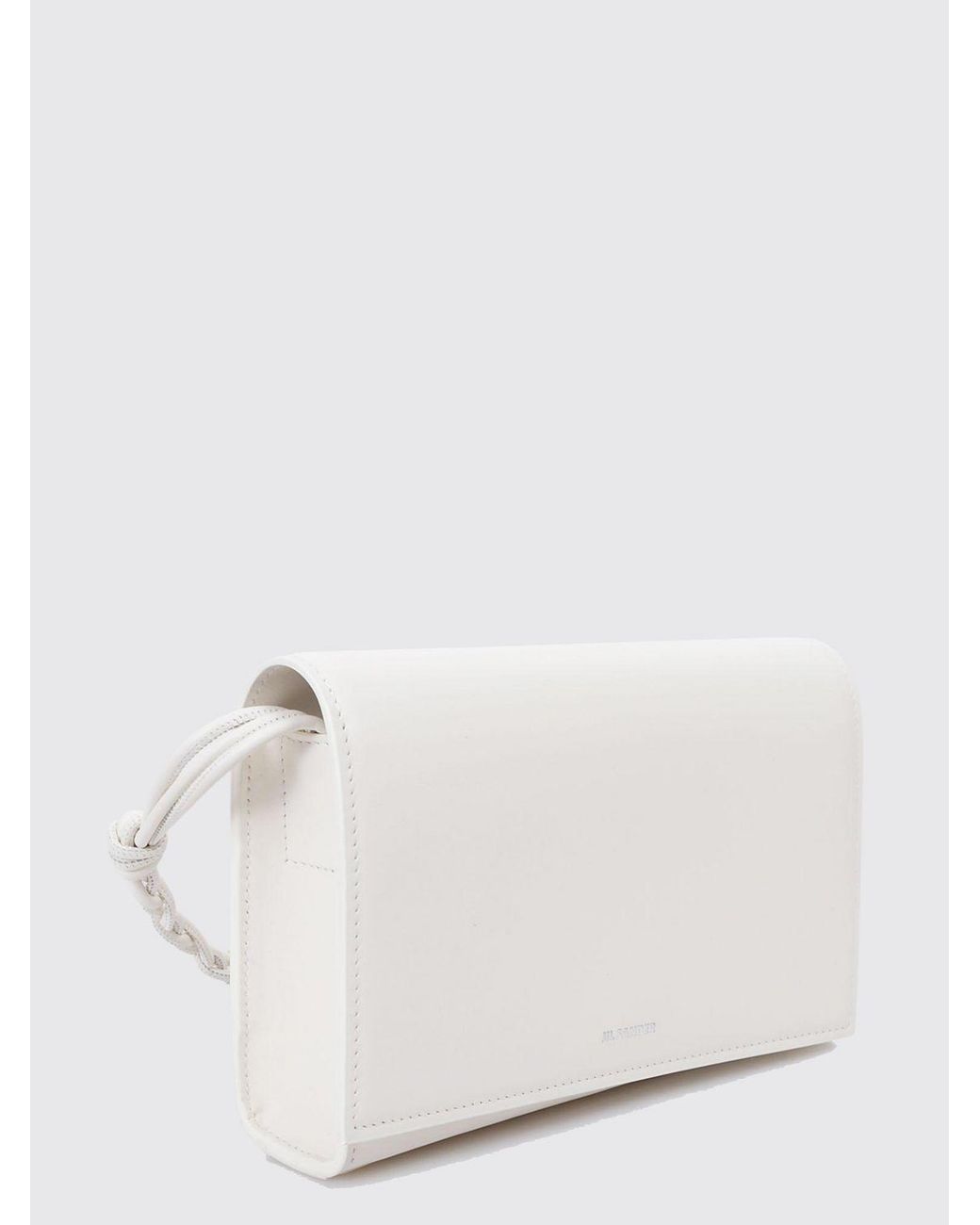Jil Sander Natural Tangle Calfskin Leather Mini Bag With Braided Strap