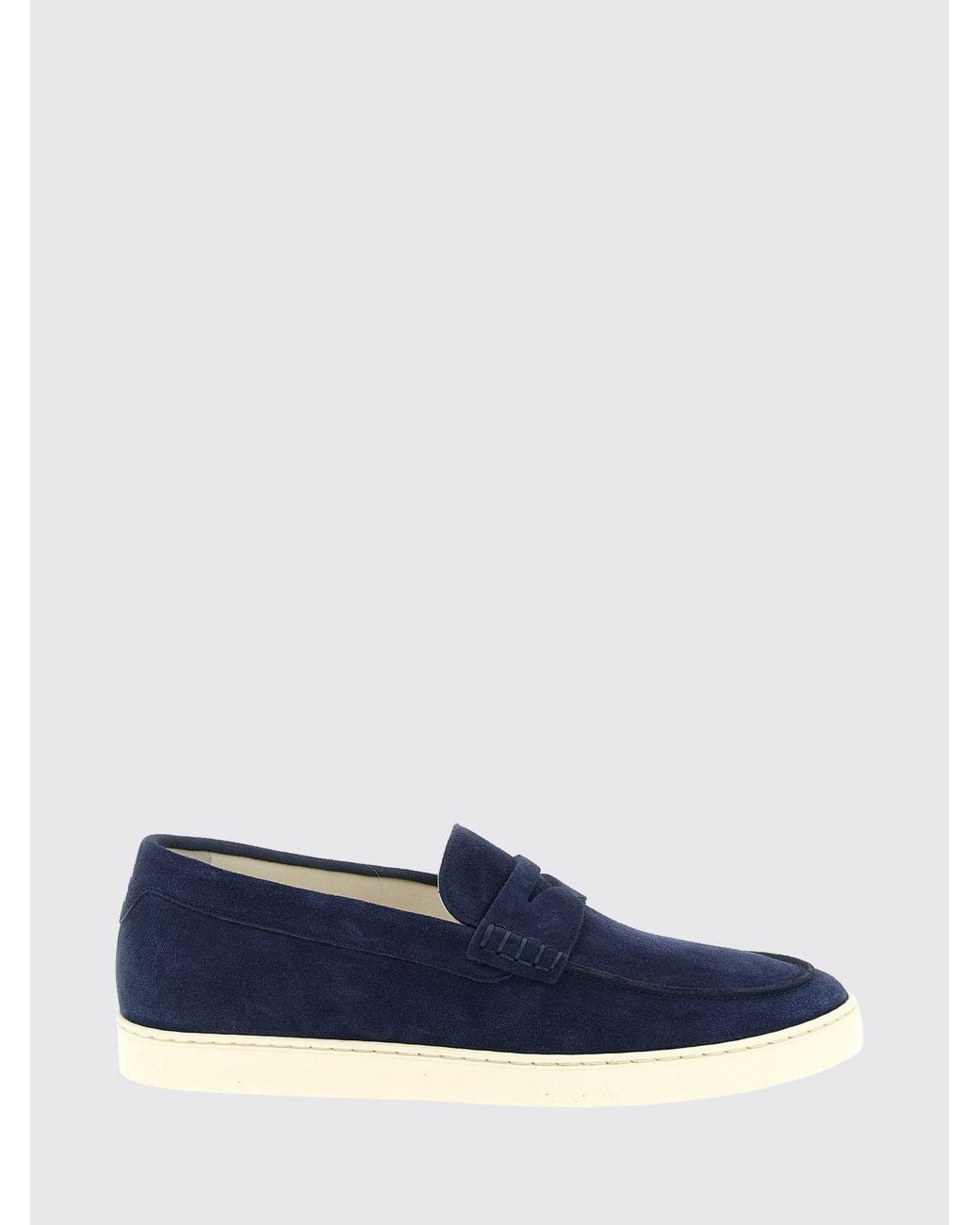 Brunello Cucinelli Blue Suede Loafers for men