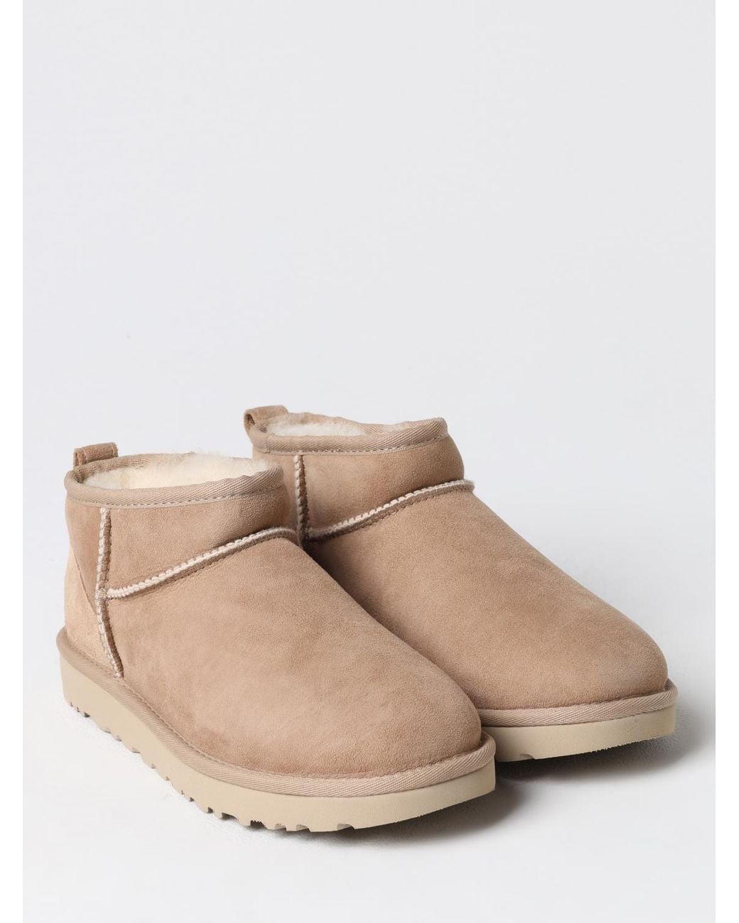 Ugg Natural Classic Ultra Mini Suede Ankle Boots