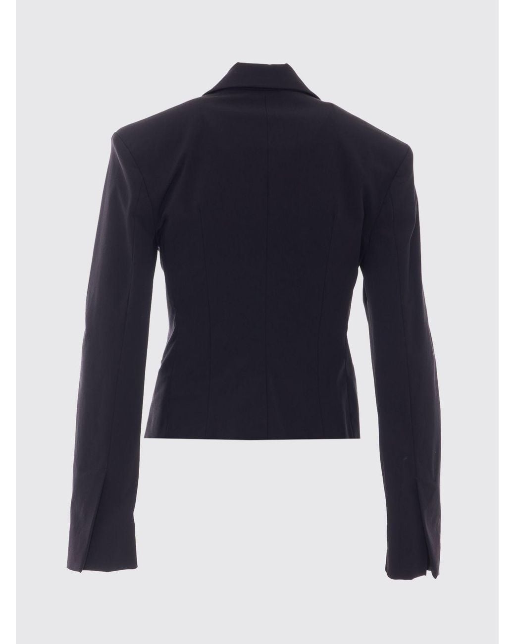 Pinko Blue Slim Fit Single-Breasted Crêpe Blazer With Two-Button Closure