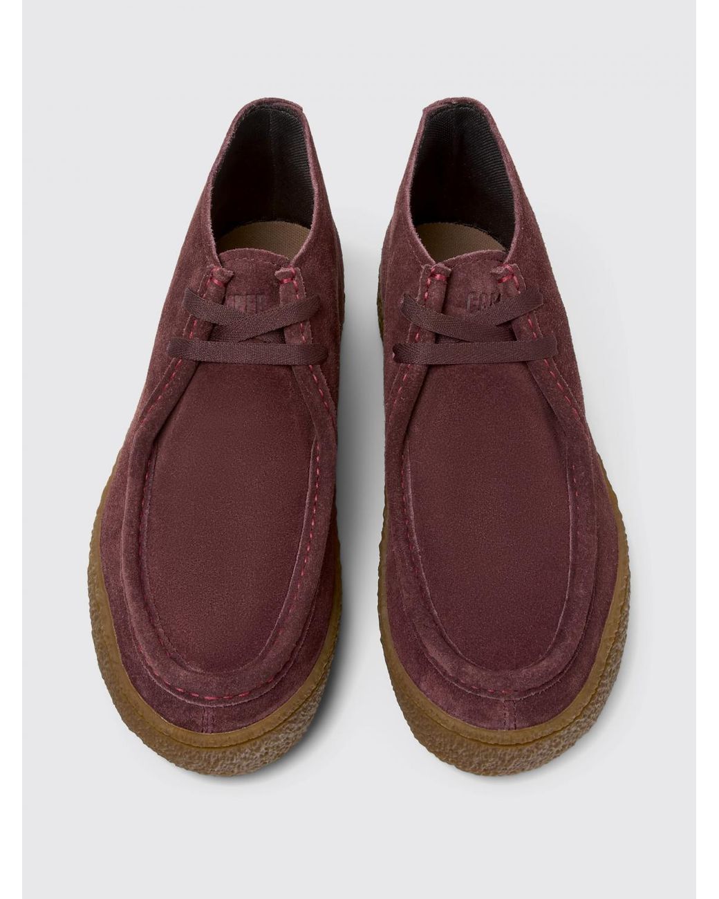 Camper Red Peu Terreno Suede Chukka Boots