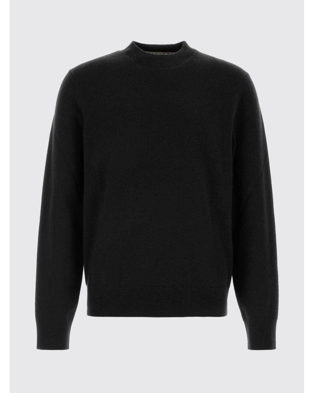 Burberry Blue Fine Cashmere-Blend Crewneck Jumper for men
