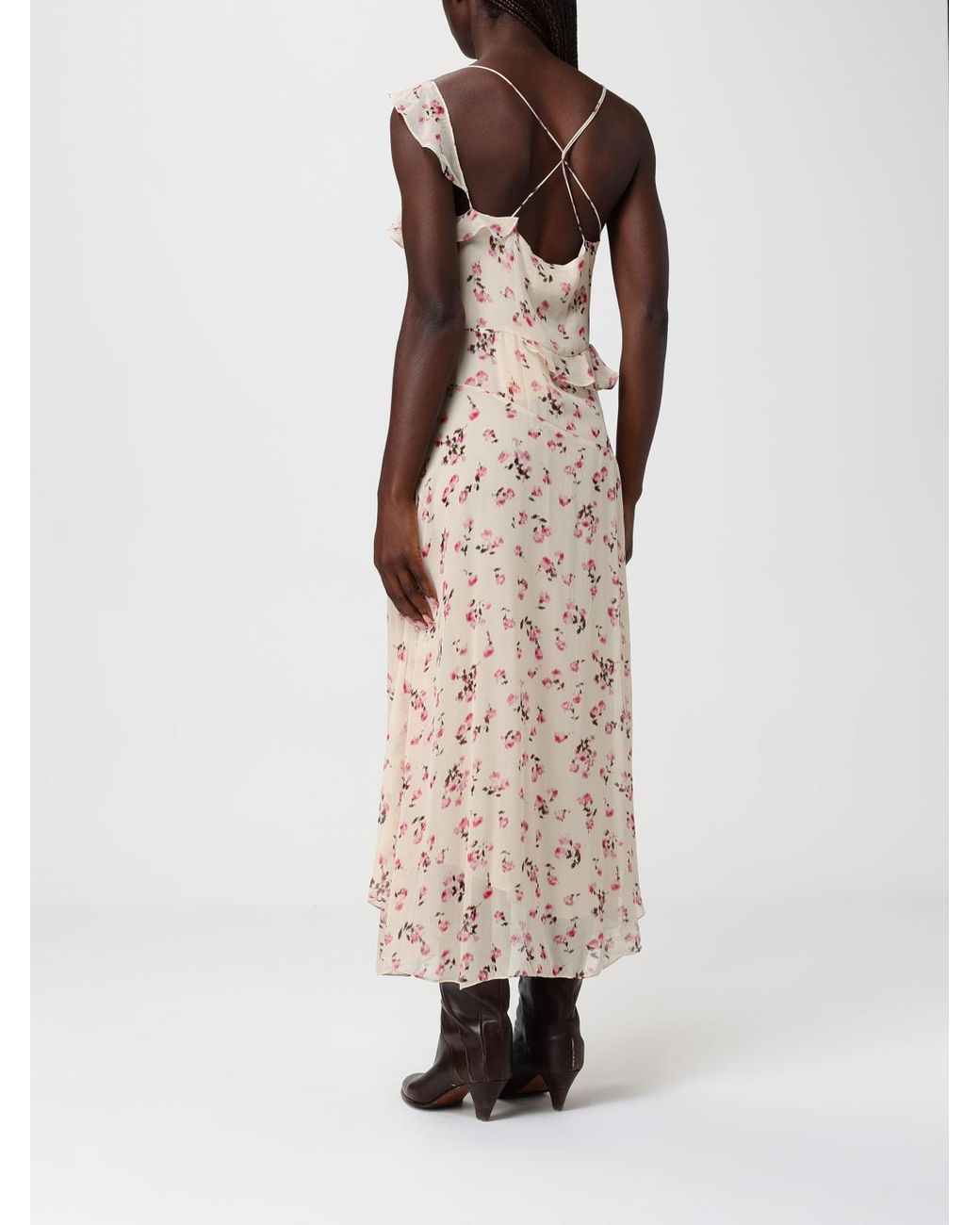 Isabel Marant Natural Floral Viscose Dress
