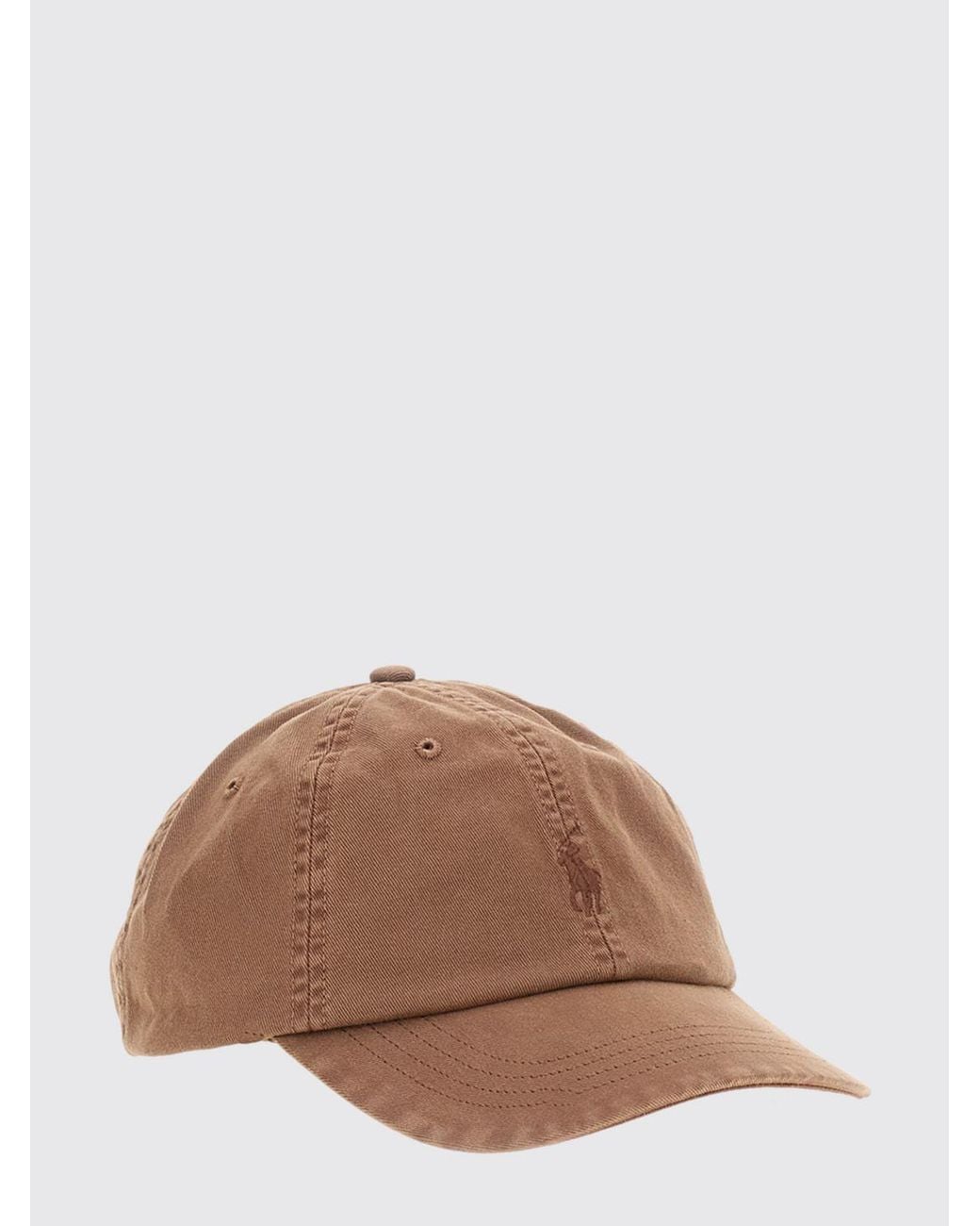 Polo Ralph Lauren Brown Cotton Baseball Cap With Embroidered Logo for men
