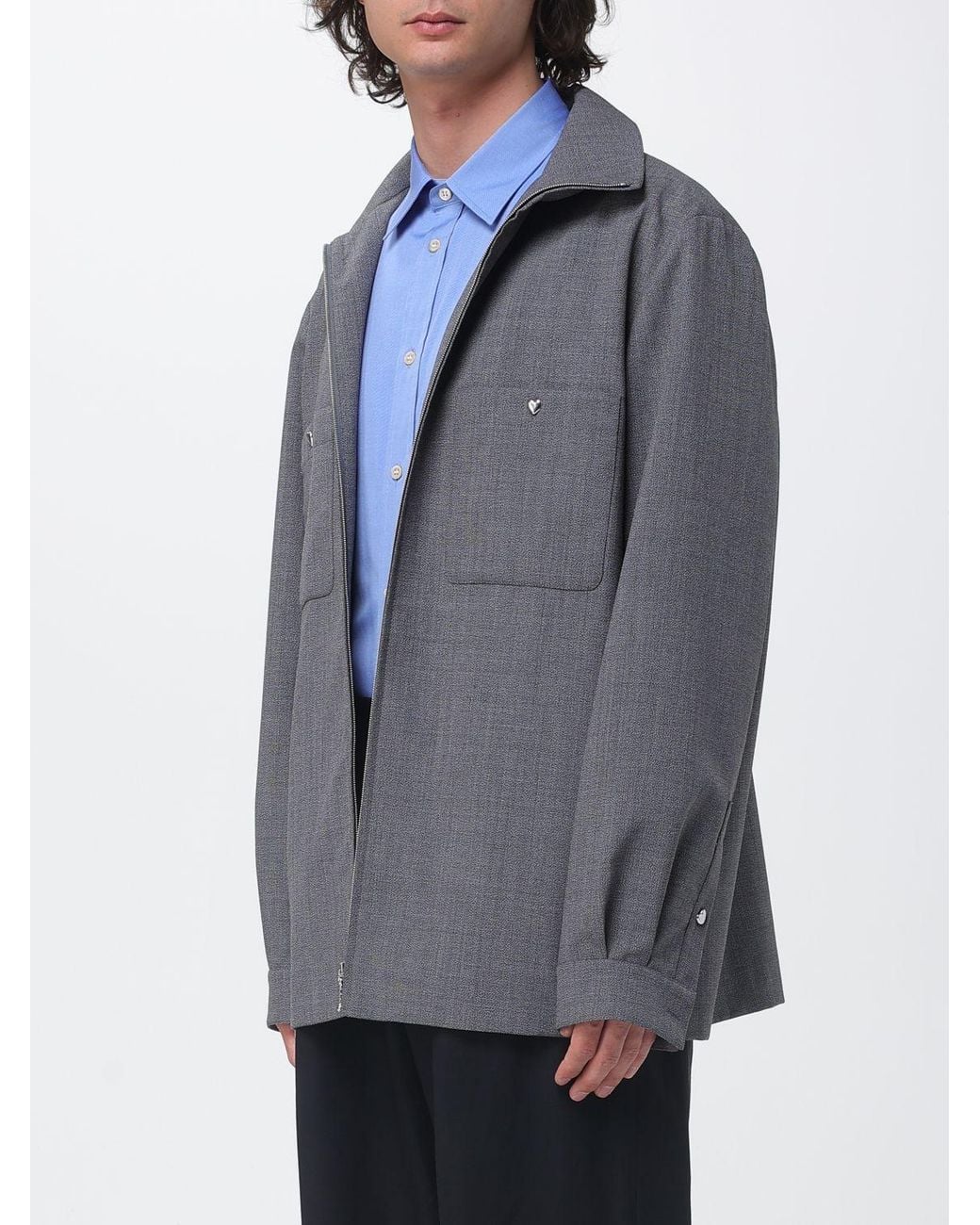 Valentino Gray Wool Blend Jacket for men