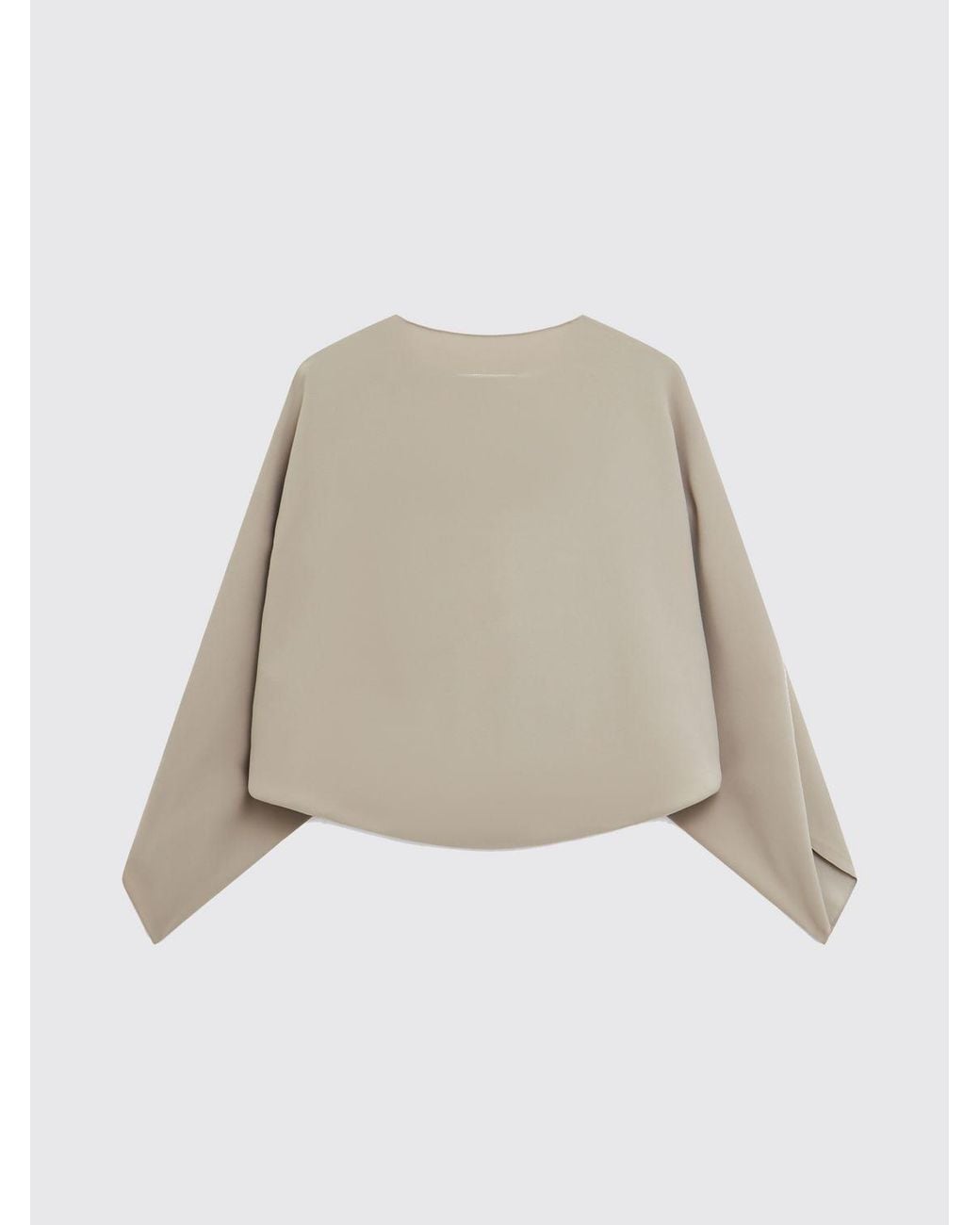 MM6 by Maison Margiela Gray Draped Cropped V-Neck Top