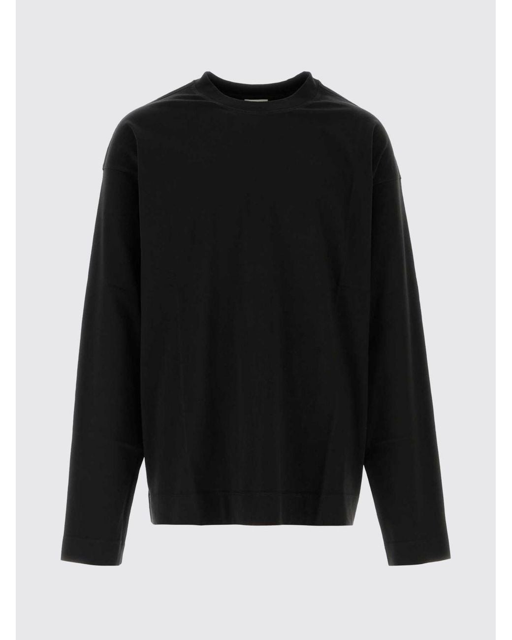 Dries Van Noten Blue Relaxed Fit Long-Sleeved Cotton T-Shirt for men