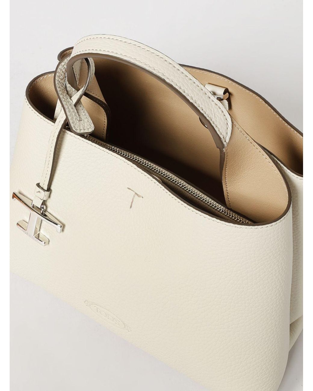 Tod's Natural Micro Leather Bag