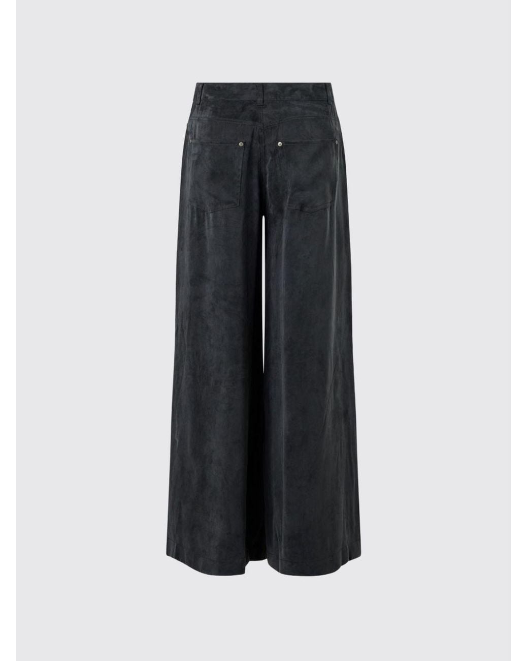 Pinko Blue Porta Viscose Blend Flared Trousers With Love Birds Logo