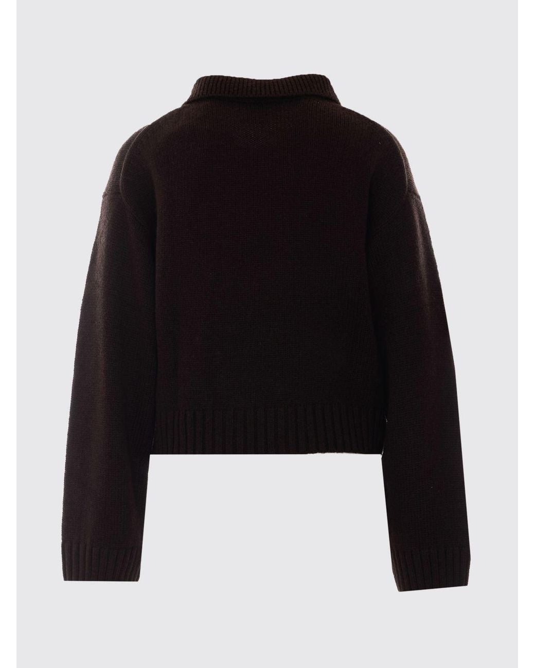 Allude Black Double-Breasted Wool And Cashmere Blend Cardigan With Classic Collar