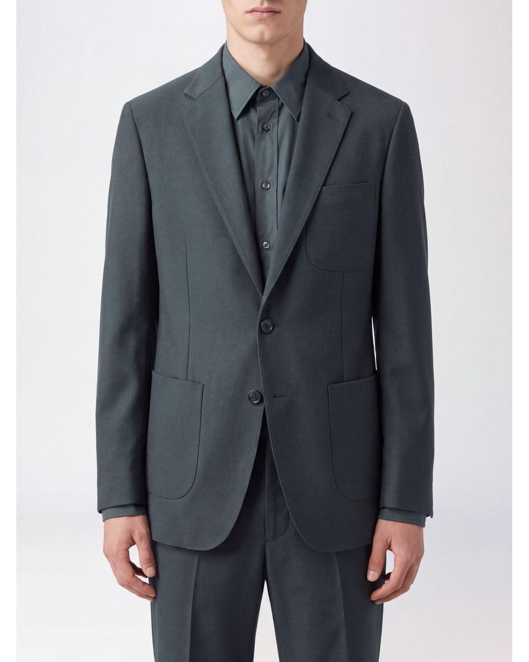 Marni Blue Slim Fit Single-Breasted Sartorial Technical Fabric Blazer for men