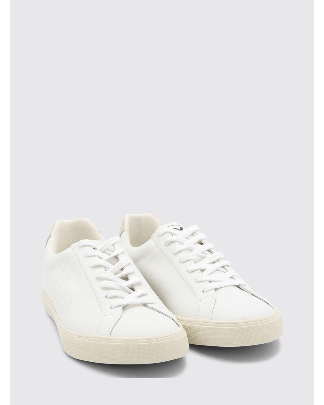 Veja White Esplar Low Top Leather Trainers From Sustainable Materials for men