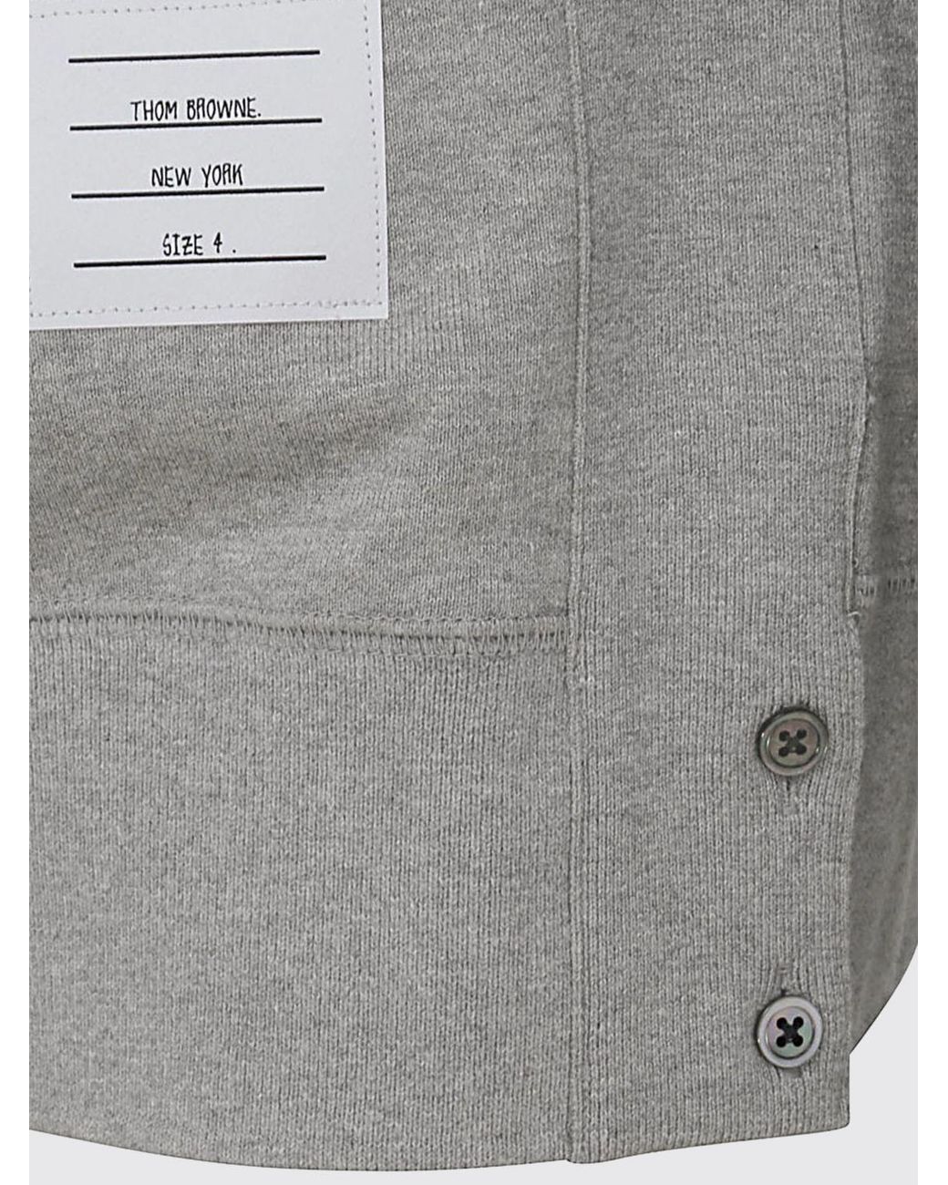 Thom Browne Gray Slim Fit Crew Neck Sweatshirt for men