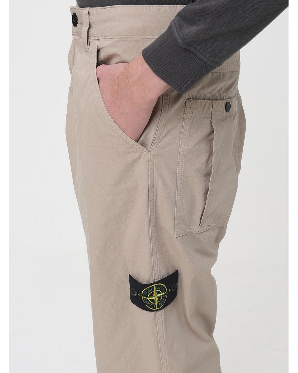 Stone Island Multicolor Ripstop Organic Cotton Chino Trousers for men