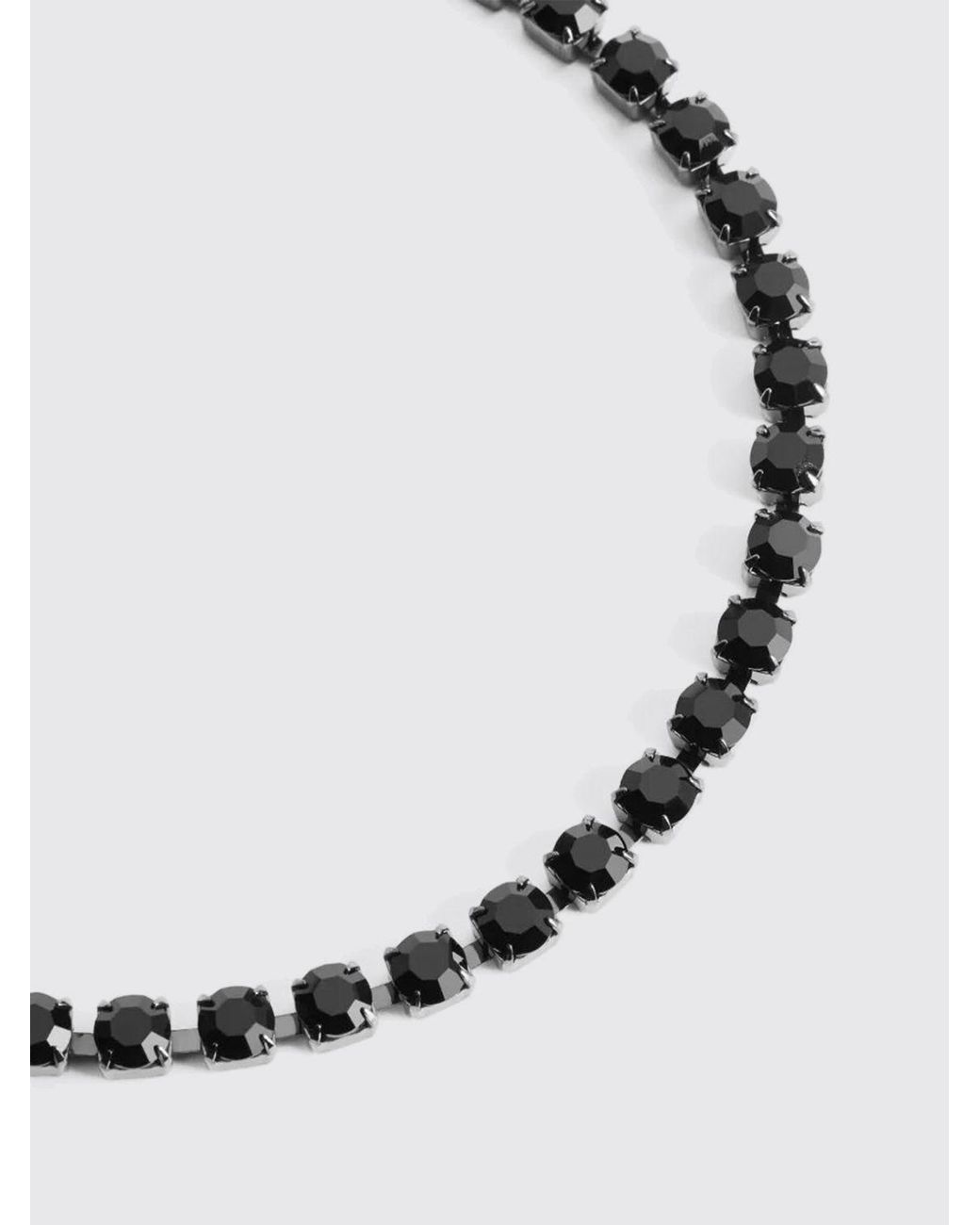 DSquared² White Brass Necklace With Crystals for men
